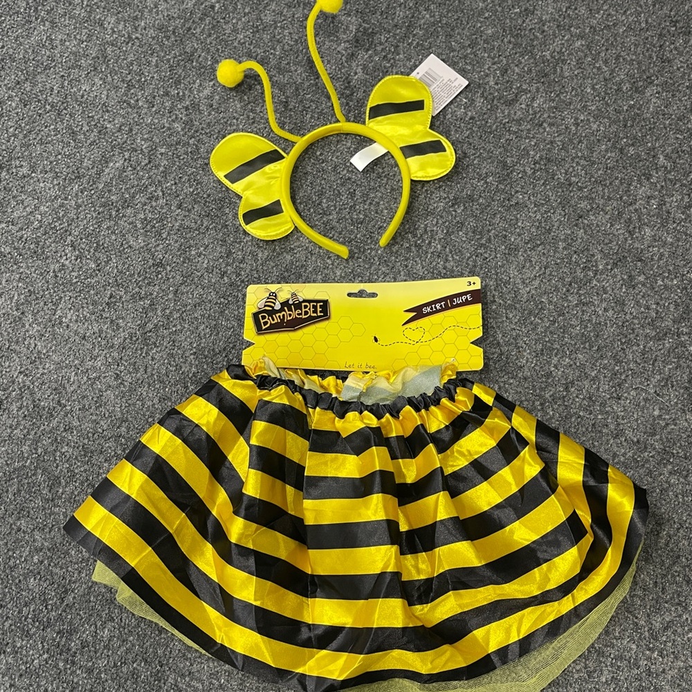 ***NWT Bundle BumbleBee Dress up Halloween Skirt & Headband